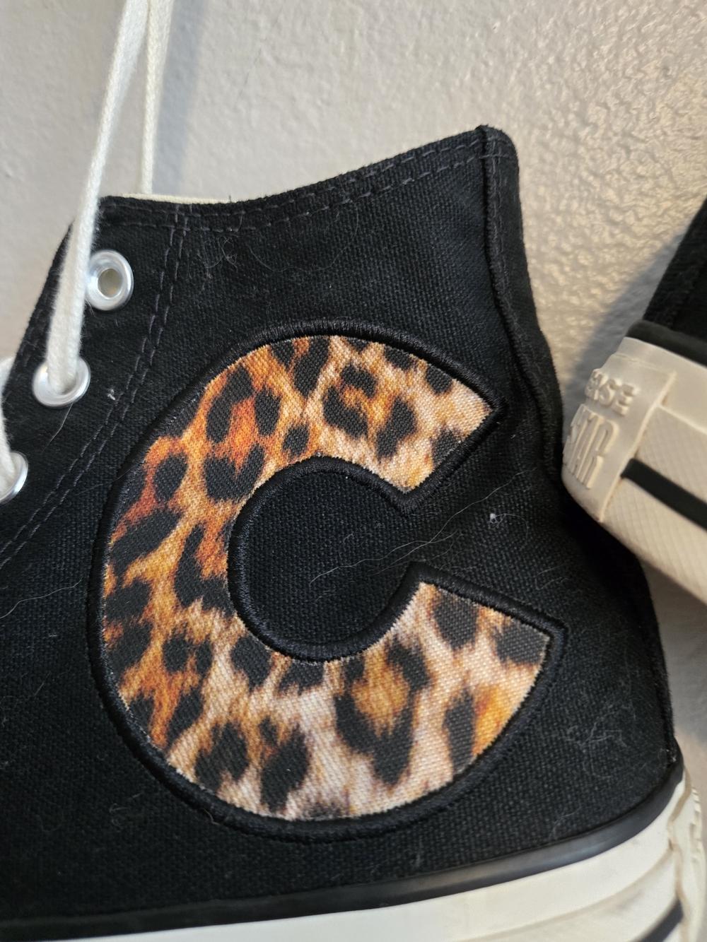 Converse Chuck Taylor All Star Black High Top Leopard C Sneakers Size 10 Men 8 - Picture 11 of 12